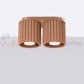 Plafon AURA 2xGU10 oprawa sufitowa ryflowana SL.1805 IP20 mocca perfektmarket.webp