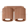 Plafon AURA 2xGU10 oprawa sufitowa ryflowana SL.1805 IP20 mocca perfektmarket.webp