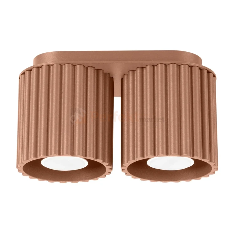 Plafon AURA 2xGU10 oprawa sufitowa ryflowana SL.1805 IP20 mocca perfektmarket.webp