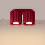 Plafon AURA 2xGU10 oprawa sufitowa ryflowana SL.1820 IP20 burgund perfektmarket (5).webp