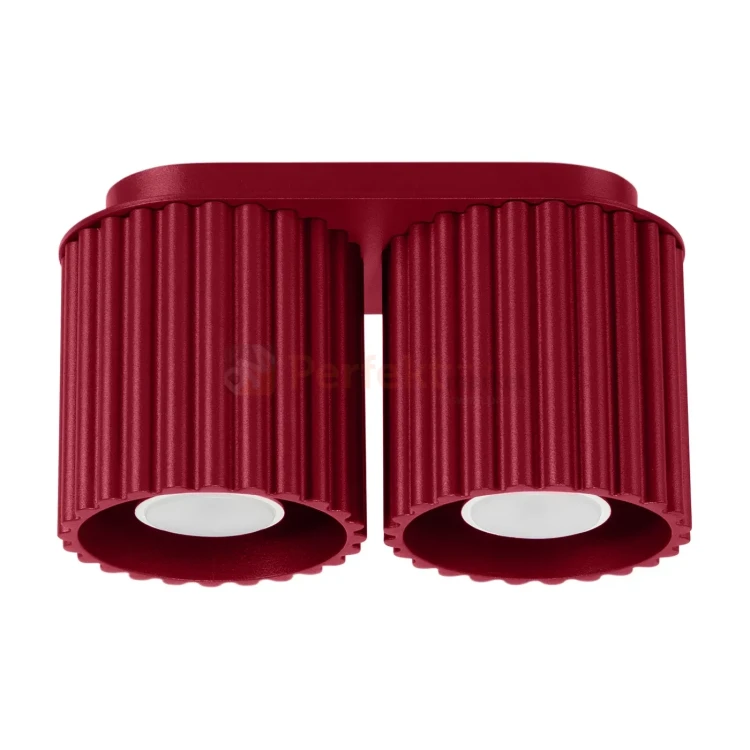 Plafon AURA 2xGU10 oprawa sufitowa ryflowana SL.1820 IP20 burgund perfektmarket.webp