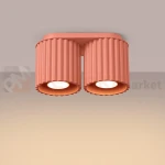 Plafon AURA 2xGU10 oprawa sufitowa ryflowana SL.1825 IP20 brzoskwiniowy perfektmarket (4).webp