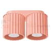 Plafon AURA 2xGU10 oprawa sufitowa ryflowana SL.1825 IP20 brzoskwiniowy perfektmarket.webp