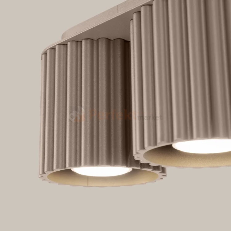 Plafon AURA 2xGU10 oprawa sufitowa ryflowana SL.1815 IP20 taupe perfektmarket (7).webp