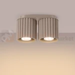 Plafon AURA 2xGU10 oprawa sufitowa ryflowana SL.1815 IP20 taupe perfektmarket (5).webp