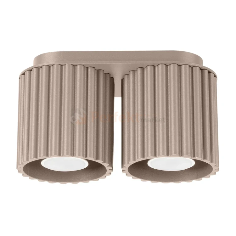 Plafon AURA 2xGU10 oprawa sufitowa ryflowana SL.1815 IP20 taupe perfektmarket.webp