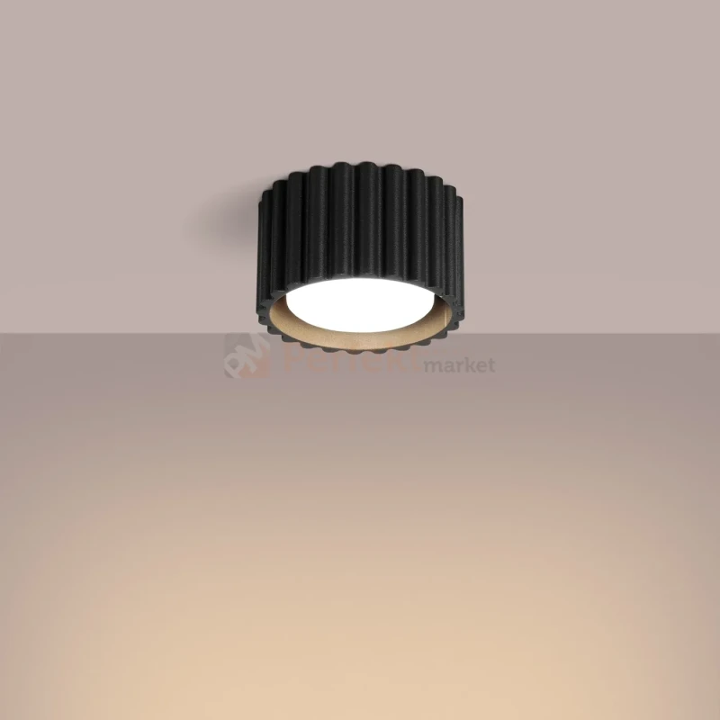 Plafon AURA 1xGx53 oprawa sufitowa tuba niska SL.1787 IP20 czarny perfektmarket (10).webp