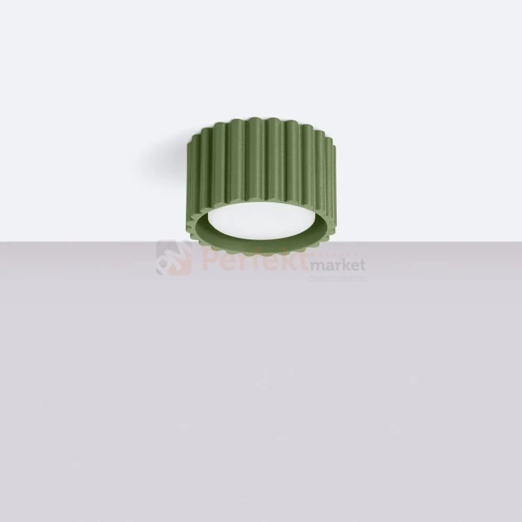 Plafon AURA 1xGx53 oprawa sufitowa tuba niska SL.1797 IP20 zielony oliwkowy perfektmarket (4).webp