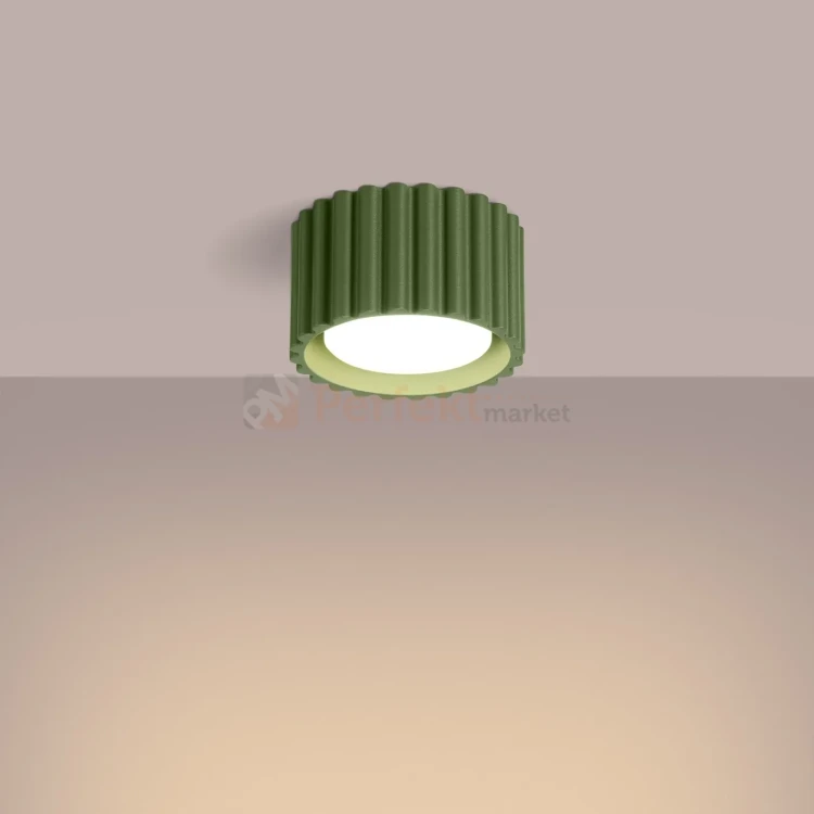 Plafon AURA 1xGx53 oprawa sufitowa tuba niska SL.1797 IP20 zielony oliwkowy perfektmarket (6).webp