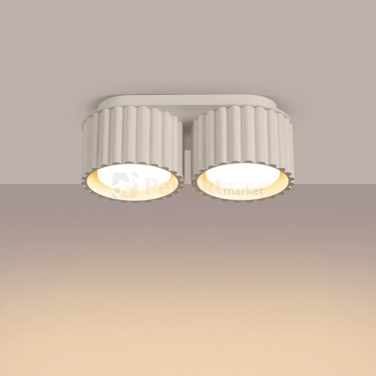 Plafon AURA 2xGx53 oprawa sufitowa tuba niska SL.1793 IP20 beżowy perfektmarket (6).webp