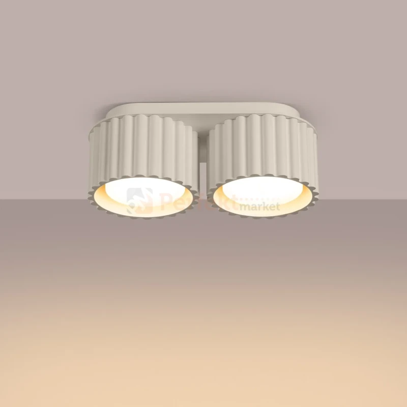 Plafon AURA 2xGx53 oprawa sufitowa tuba niska SL.1793 IP20 beżowy perfektmarket (10).webp