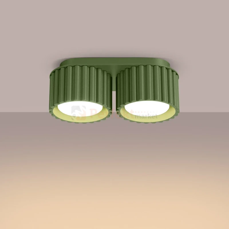 Plafon AURA 2xGx53 oprawa sufitowa tuba niska SL.1798 IP20 ZIELONY OLIWKOWY perfektmarket (10).webp