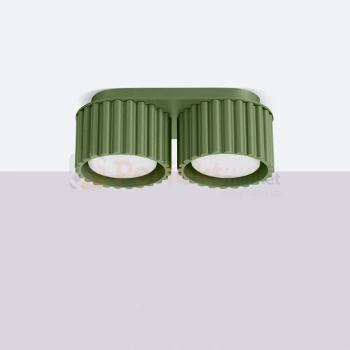 Plafon AURA 2xGx53 oprawa sufitowa tuba niska SL.1798 IP20 ZIELONY OLIWKOWY perfektmarket (5).webp