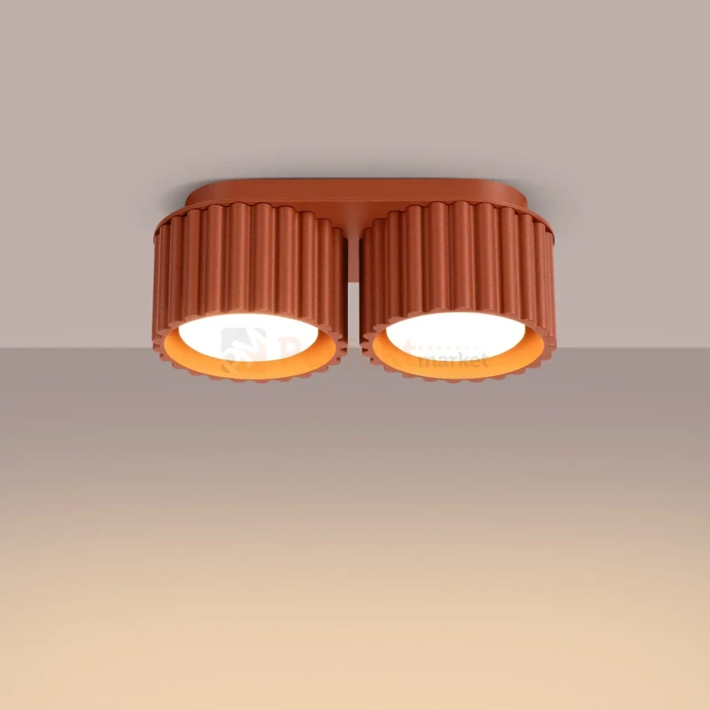 Plafon AURA 2xGx53 oprawa sufitowa tuba niska SL.1803 IP20 ochra czerwona perfektmarket (10).webp