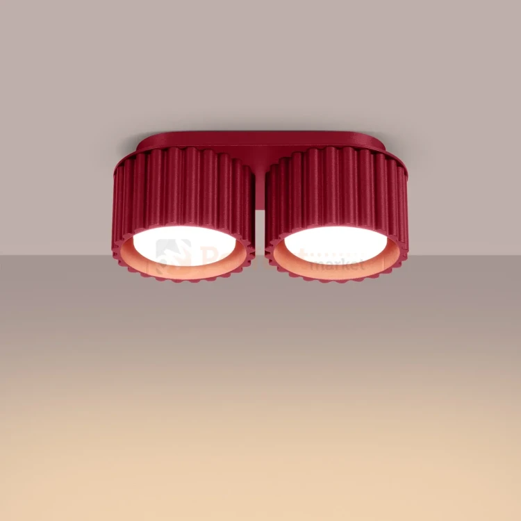 Plafon AURA 2xGx53 oprawa sufitowa tuba niska SL.1823 IP20 burgundowy perfektmarket (6).webp