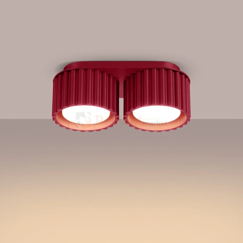 Plafon AURA 2xGx53 oprawa sufitowa tuba niska SL.1823 IP20 burgundowy perfektmarket (10).webp
