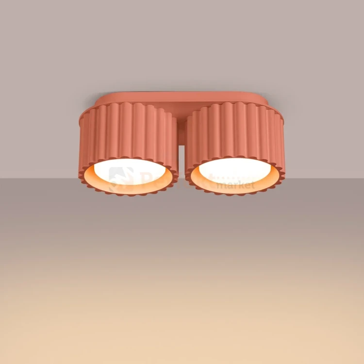 Plafon AURA 2xGx53 oprawa sufitowa tuba niska SL.1828 IP20 brzoskwiniowy perfektmarket (6).webp