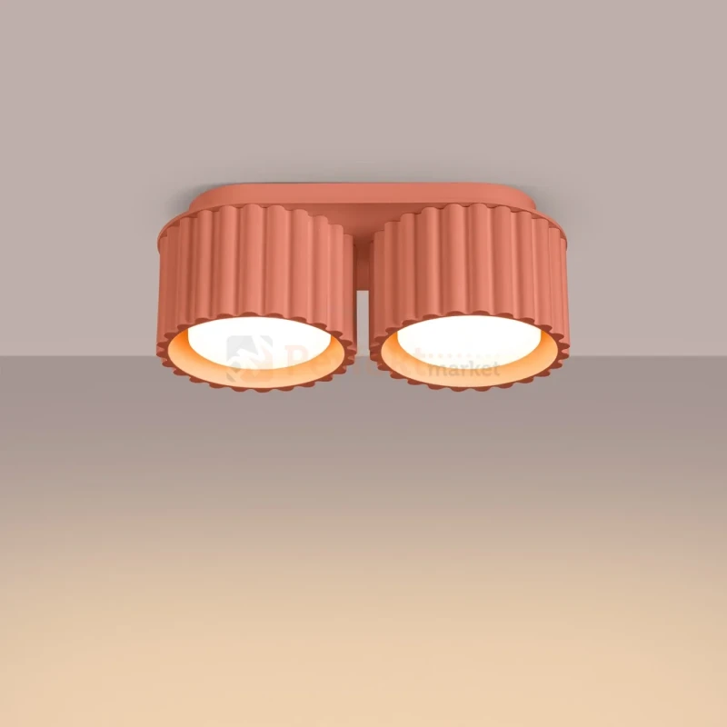 Plafon AURA 2xGx53 oprawa sufitowa tuba niska SL.1828 IP20 brzoskwiniowy perfektmarket (9).webp