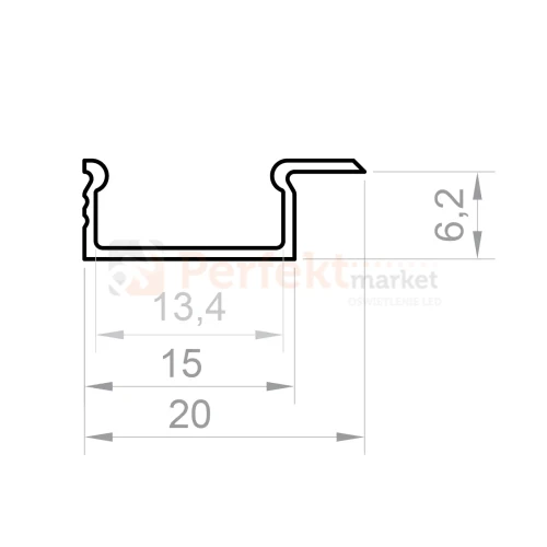 Profil LED P6-2 ½ ANODA PERFEKT MARKET OLSZTYN.webp
