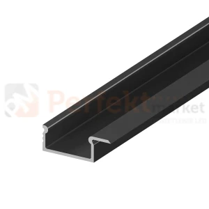 TL profil aluminiowy z jednym kołnierzem do taśm LED P6-2 ½ czarny lakierowany RAL9005 [warianty]
