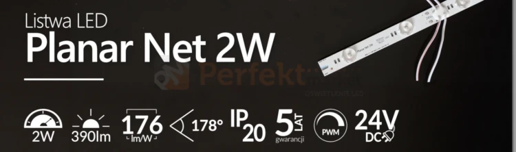 moduł led listwa planar net 2w 24v do sufitów napinanych sufitów tekstylnych reklamy banner perfektmarket.webp