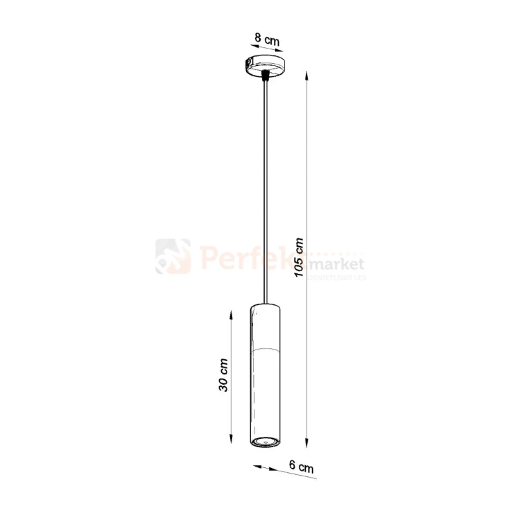 Lampa wisząca betonowa Sollux Borgio 1 1xGu10 SL.0650 IP20 - czarna 07