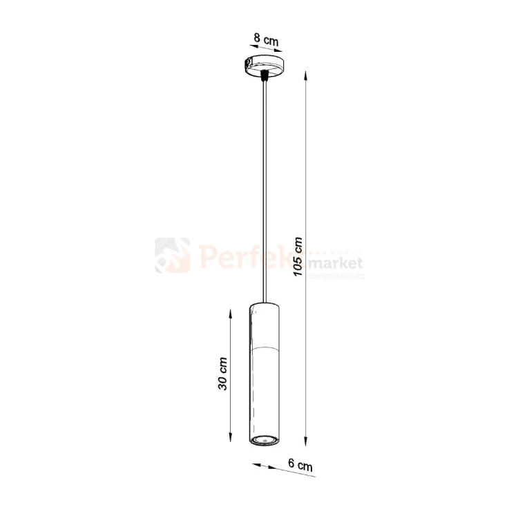 Lampa wisząca betonowa Sollux Borgio 1 1xGu10 SL.0647 IP20 - biała 07