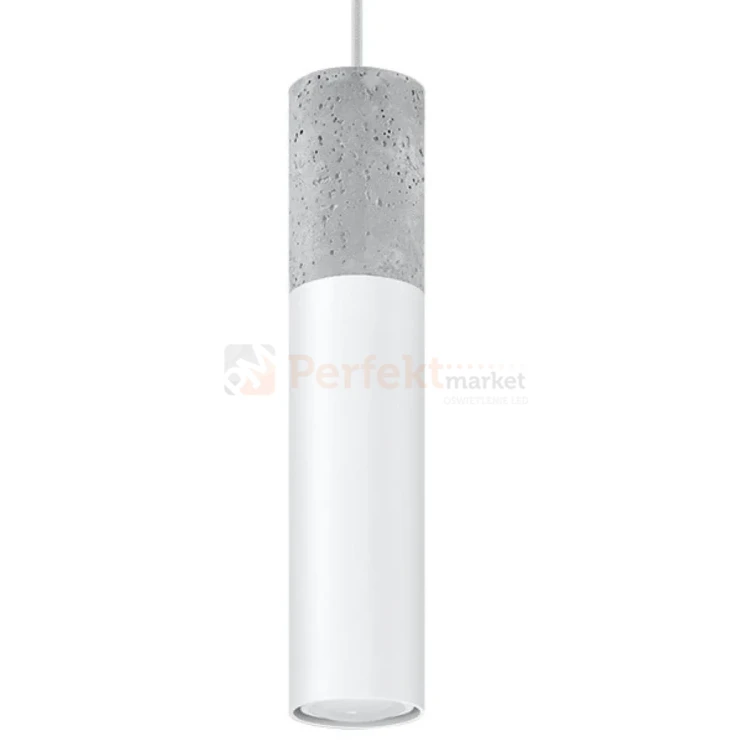 Lampa wisząca betonowa Sollux Borgio 1 1xGu10 SL.0647 IP20 - biała 02