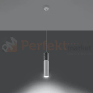 Lampa wisząca betonowa Sollux Borgio 1 1xGu10 SL.0647 IP20 - biała