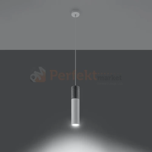 Lampa wisząca betonowa Sollux Borgio 1 1xGu10 SL.0647 IP20 - biała 01