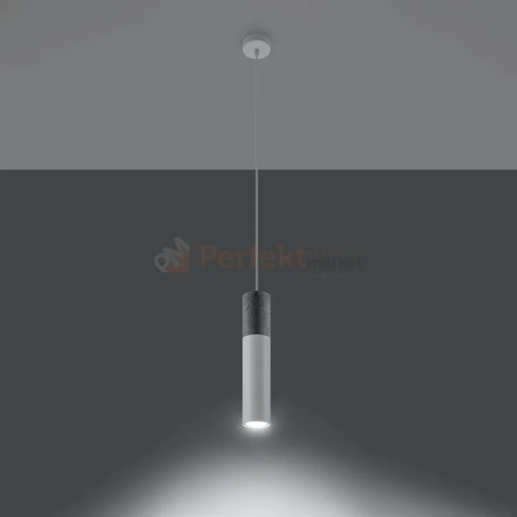 Lampa wisząca betonowa Sollux Borgio 1 1xGu10 SL.0647 IP20 - biała 01