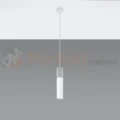 Lampa wisząca betonowa Sollux Borgio 1 1xGu10 SL.0647 IP20 - biała 05
