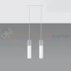Lampa wisząca betonowa Sollux Borgio 2 2xGu10 SL.0648 IP20 - biała  01