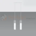 Lampa wisząca betonowa Sollux Borgio 2 2xGu10 SL.0648 IP20 - biała  01