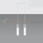 Lampa wisząca betonowa Sollux Borgio 2 2xGu10 SL.0648 IP20 - biała  01