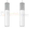 Lampa wisząca betonowa Sollux Borgio 2 2xGu10 SL.0648 IP20 - biała  06