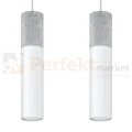 Lampa wisząca betonowa Sollux Borgio 2 2xGu10 SL.0648 IP20 - biała  06