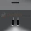 Lampa wisząca betonowa Sollux Borgio 2 2xGu10 SL.0651 IP20 - czarna 02