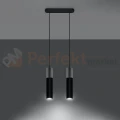 Lampa wisząca betonowa Sollux Borgio 2 2xGu10 SL.0651 IP20 - czarna 02