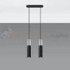 Lampa wisząca betonowa Sollux Borgio 2 2xGu10 SL.0651 IP20 - czarna 01