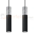 Lampa wisząca betonowa Sollux Borgio 2 2xGu10 SL.0651 IP20 - czarna 06