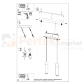 Lampa wisząca betonowa Sollux Borgio 2 2xGu10 SL.0651 IP20 - czarna 08