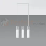 Lampa wisząca betonowa Sollux Borgio 3 3xGu10 SL.0649 IP20 - biała 01