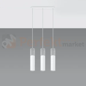 Lampa wisząca betonowa Sollux Borgio 3 3xGu10 SL.0649 IP20 - biała