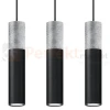 Lampa wisząca betonowa Sollux Borgio 3 3xGu10 SL.0652 IP20 - czarna 06