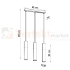 Lampa wisząca betonowa Sollux Borgio 3 3xGu10 SL.0652 IP20 - czarna 07