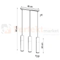 Lampa wisząca betonowa Sollux Borgio 3 3xGu10 SL.0652 IP20 - czarna 07