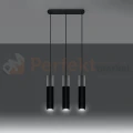 Lampa wisząca betonowa Sollux Borgio 3 3xGu10 SL.0652 IP20 - czarna 02