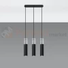 Lampa wisząca betonowa Sollux Borgio 3 3xGu10 SL.0652 IP20 - czarna 01