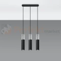 Lampa wisząca betonowa Sollux Borgio 3 3xGu10 SL.0652 IP20 - czarna 01